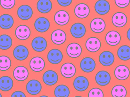 Chat decoration. Flat texture. Gang containing smart spirits.の写真素材