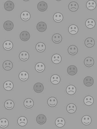 Internet illustration. Flat backdrounds. Group composed of funny spirits.の写真素材