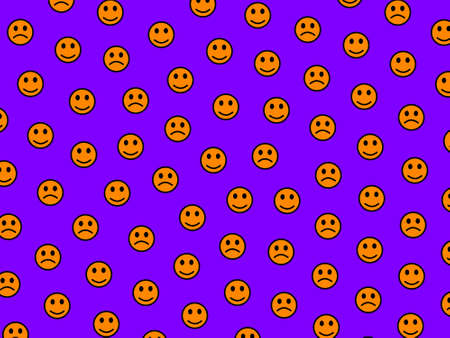 Teamwork illustration. Chaotic background. Crowd with random feelings.の写真素材