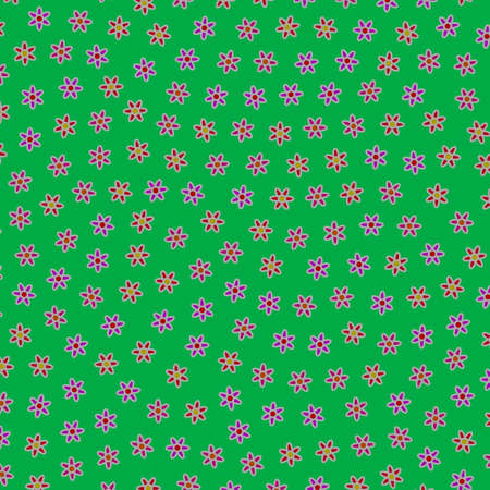 Spring field based on blooming flowers. Fondness theme.の写真素材