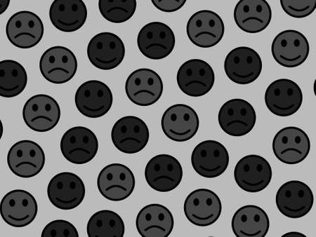 Interplay illustration. Creative pattern. Mob comprising comic shapes.の写真素材