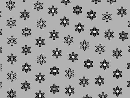 Geometric mead based on blooming pyrethrum. Tenderness decoration.の写真素材