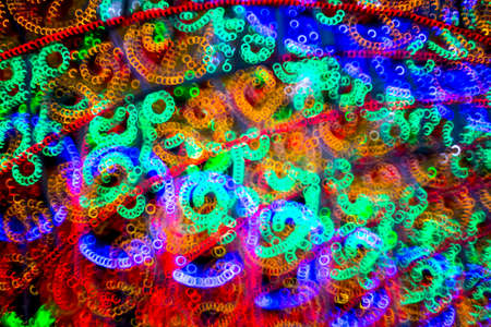 Multi-colored lights, blurred Festival.