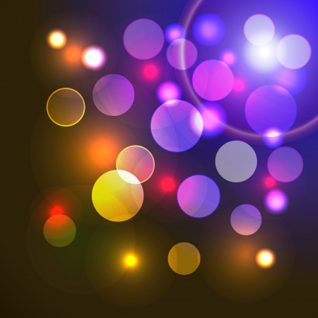 abstract background with shiny blurred blue, yellow, pink colored lightsのイラスト素材