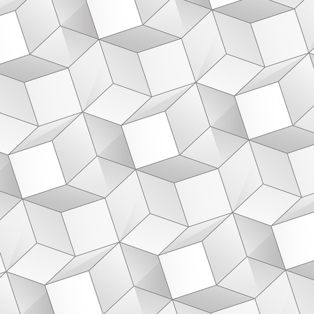 abstract background with volume connected white cubesのイラスト素材