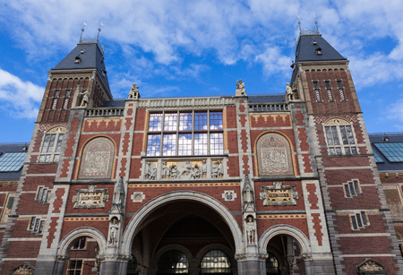AMSTERDAM,The NETHERLANDS October,17,2013 Two tower of the Rijksmuseum Amsterdam The museum first opened to the public in 1800,famous for its collection of 17th century masters のeditorial素材
