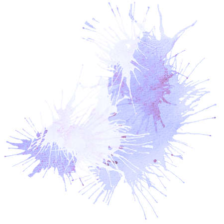 Violet and purple watercolor splash stainの写真素材