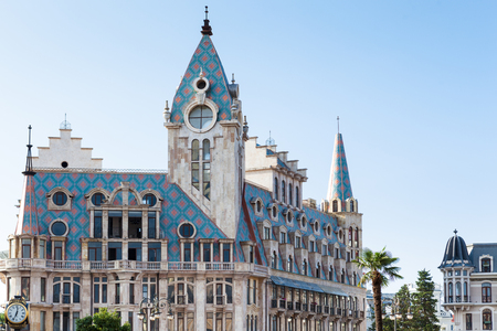 Beautiful building at Europe Square. Batumi, Georgiaのeditorial素材