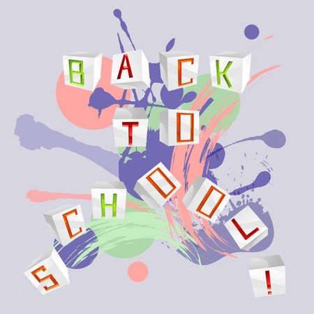 Back to school splash backgroundのイラスト素材