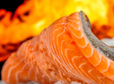 Sushi and rolls set - Japanese food restaurant delivery, salmon platter set isolated at white backgroundの素材