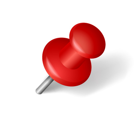 Red pin  isolated on white background.のイラスト素材