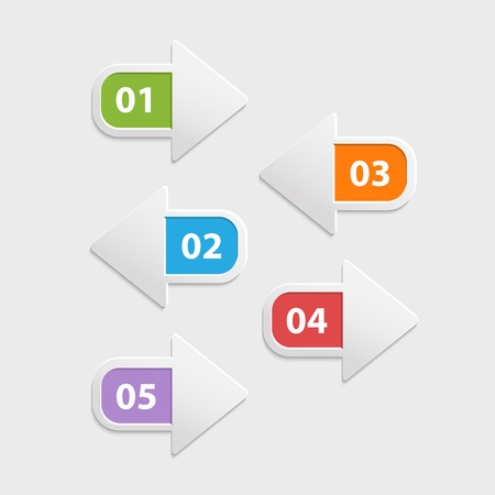 Vector web arrow buttons icon , infographic  isolated on a white backgroundのイラスト素材