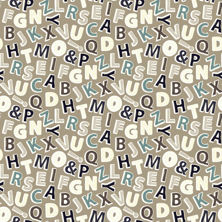 Vector abstract letter pattern in brown tonesのイラスト素材