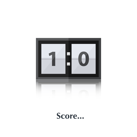 Vector Score board sign,icon,pictogram isolated in a white background with text in flat styleのイラスト素材