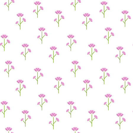 Vector simple floral pink pattern on a white backgroundのイラスト素材