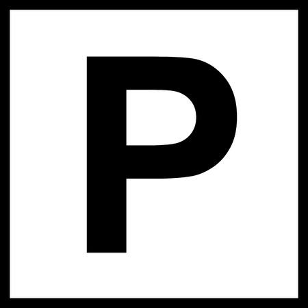 Parking pointer sign.Vector parking icon isolated on a white background.Public icon,pointerのイラスト素材