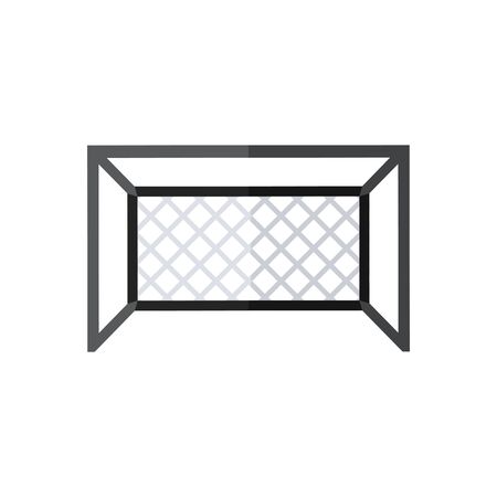 Football goal silhouette.Vector Soccer goal icon in flat style isolated on a white backgroundのイラスト素材
