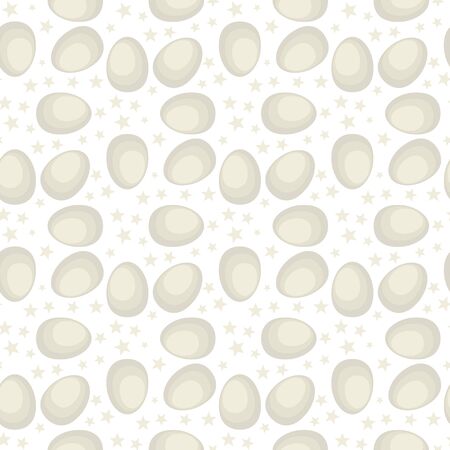 Egg seamless pattern.Vector Chicken eggのイラスト素材