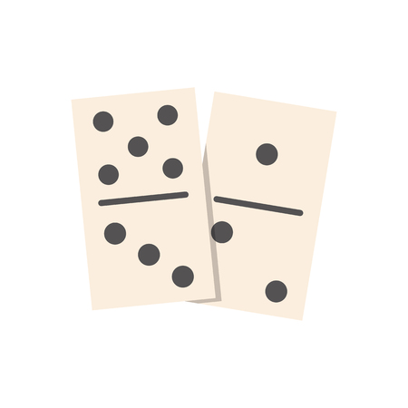 Dominoes illustration flat vector isolatedのイラスト素材