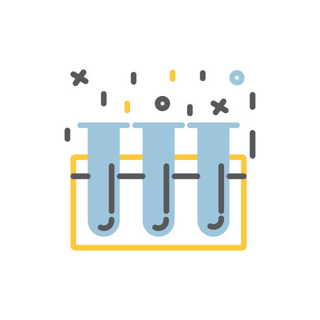 Medical flasks icon,Laboratory and chemical researchのイラスト素材
