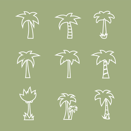 Vector palm tree iconのイラスト素材