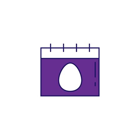 Calendar outline easter icon isolated on a white background.Easter element design.Religion concept.Vector signのイラスト素材