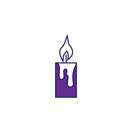 candle outline easter icon isolated on a white background.Easter element design.Religion concept.Vector signのイラスト素材