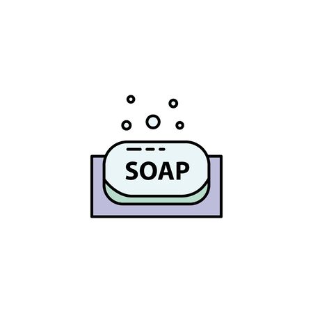 Antiseptic soap, disinfectant icon black in flat style isolated on a white backgroundのイラスト素材