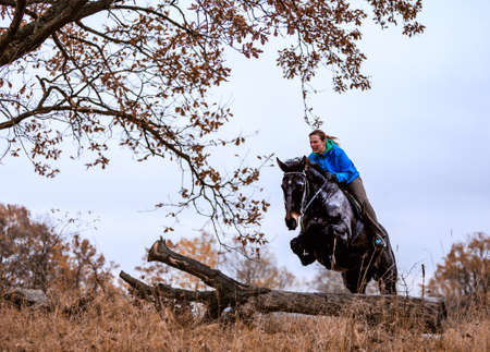 St. Hubertus ride in fall - hunt of fox Czech republicのeditorial素材