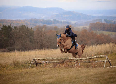 St. Hubertus ride in fall - hunt of fox Czech republicのeditorial素材