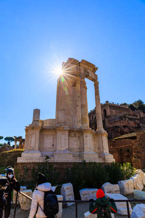 Rome, Italy at the Arch of Constantine and the Colosseum, Forum Romanum, Vatican, Europeのeditorial素材