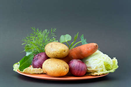 Vegetables on the plate