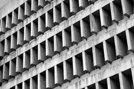 Modern black and white architecture in Makatiの写真素材