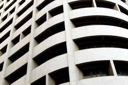Modern urban skyscraper architecture in grey