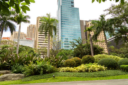 Green park in Makati, Philippiinesのeditorial素材