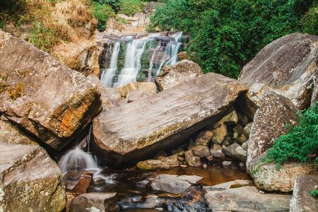 waterfall in sri Lankaの写真素材
