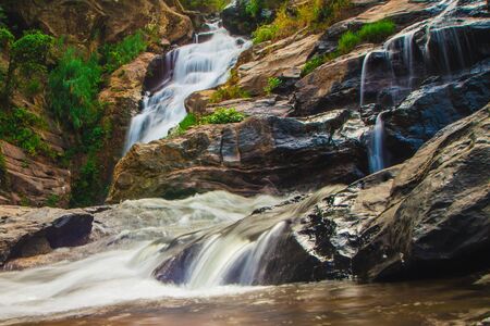 waterfall in Sri Lankaの写真素材