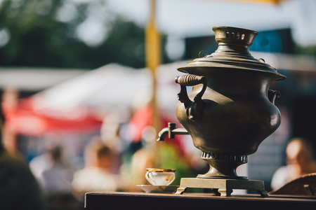 big Russian style teapotの写真素材