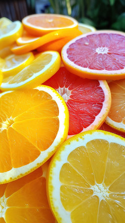 Essential citrus, rich in Vitamin C for a cold season's fruit boost. Winter Wellnessの素材