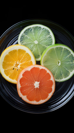 Essential citrus, rich in Vitamin C for a cold season's fruit boost. Winter Wellnessの素材