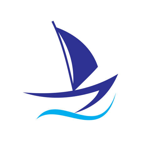 abstract boat logoの写真素材