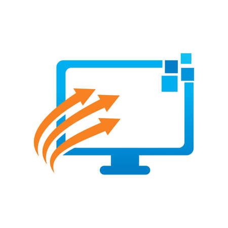 abstract computer logoの写真素材