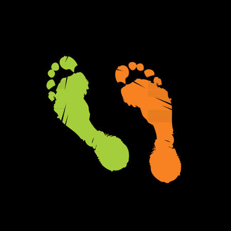 abstract foot logoの写真素材