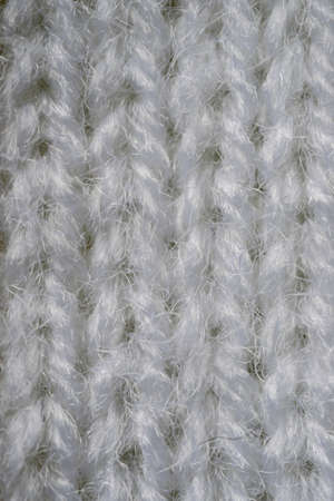 White wool textile pattern macro, clothing