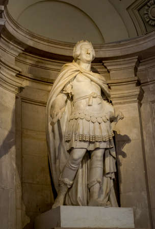 Statue inside spanish royal palace; Madrid, Spainのeditorial素材