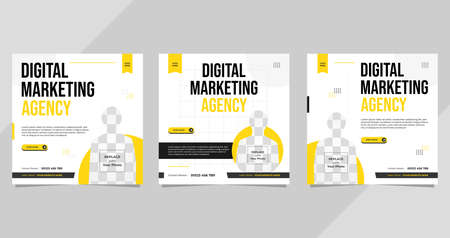 Set of digital marketing social media templateのイラスト素材
