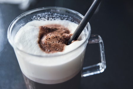 Cold or ice coffee cupの写真素材