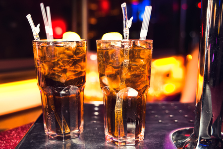 Cocktails in the nightclubの写真素材