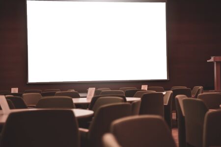 Interior of a modern company meeting room, nobody before the meeting begins. businessの写真素材