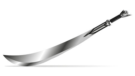 A light Machete forged from cold steel glistens with danger.のイラスト素材